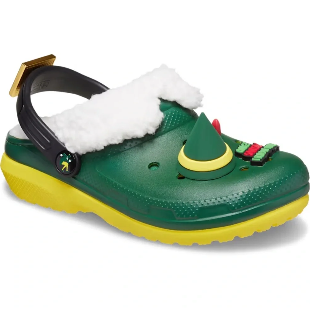 CROCS KIDS CLASSIC ELF CLOGS IN LEMON GREEN J 3 - Picture 3 of 11